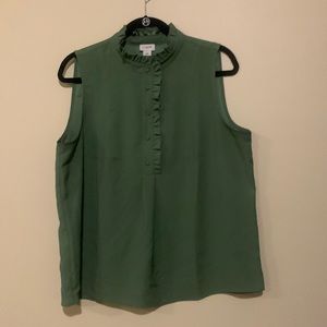 J crew Green Blouse Tank top